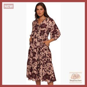 Maxi Dress Elegant Bohemian Casual V-Neck Tiered Floral Loose Fit